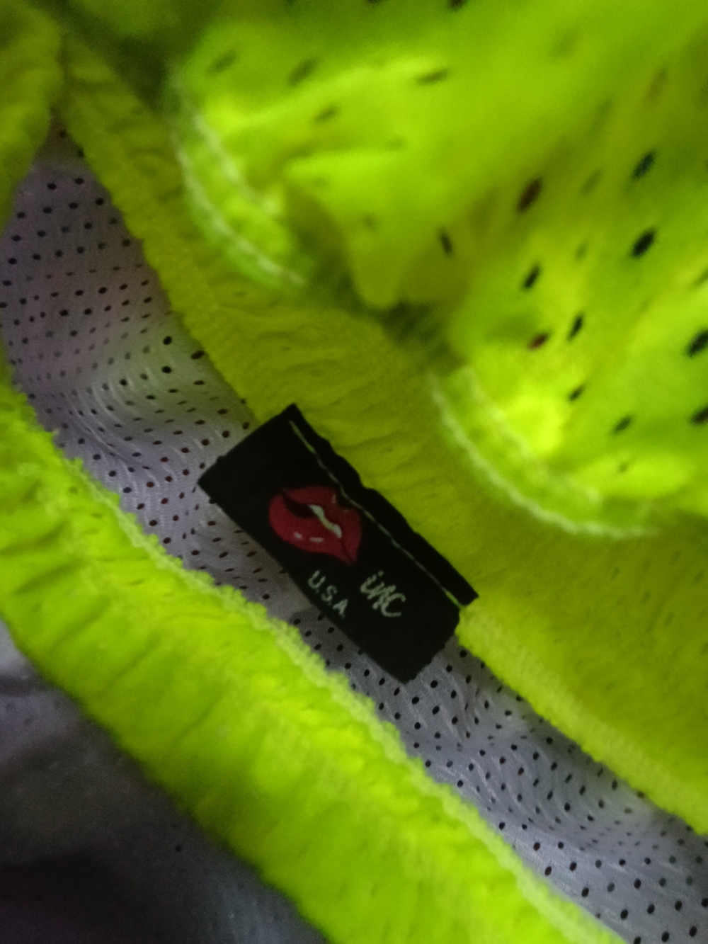 Vintage Neon Yellow & Pink Two-Piece Mesh Athletic Set - Picture 3 of 4